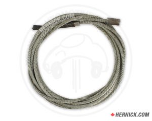 Heavy-duty galvanized steel lifting cable with OEM-style swaged end fittings.