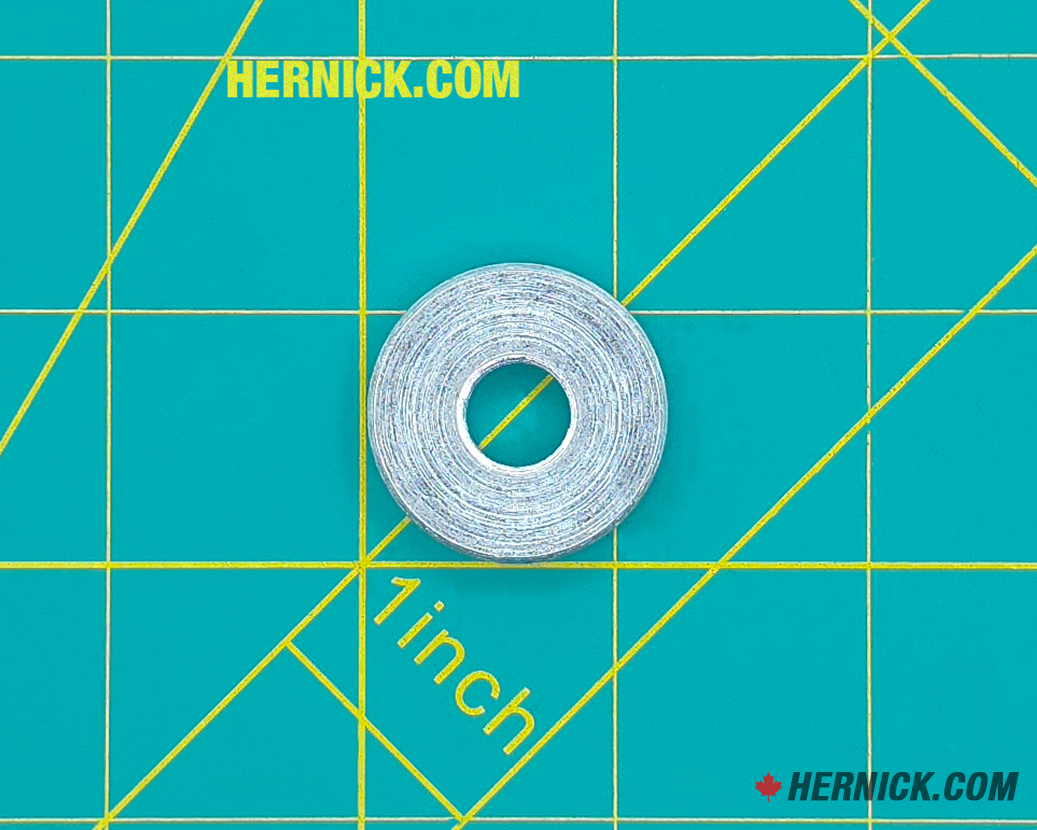 thick bright-metal washer.