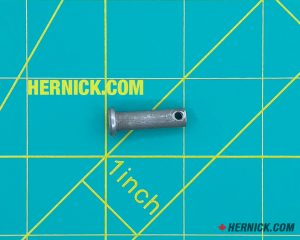 Hardened steel clevis pin with a smooth cylindrical body and cross-drilled retaining hole.