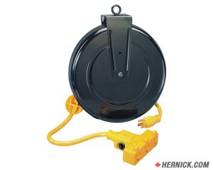 ALERT 5000M-30GF-CB Powder Coated 30' Metal Retractable Power Cord Reel
