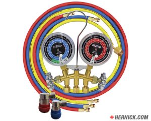 ATD 3661 2-Way Brass Manifold Gauge Set