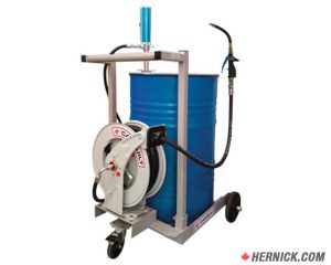 CANBUILT LPC-22715CH Mobile Lube/Oil Station Kit Pump Cart Combo for 45-Gallon Drum