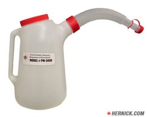 CANBUILT PM-5000 Plastic Measuring Container with Flexible Spout (5 Litre)