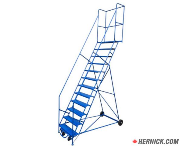 CANBUILT RL12H Mobile Twelve-Step Rolling Ladder