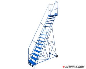 CANBUILT RL16H Mobile Sixteen-Step Rolling Ladder