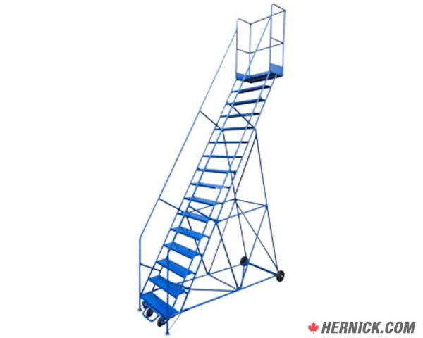 CANBUILT RL16H Mobile Sixteen-Step Rolling Ladder