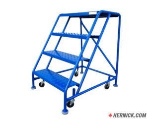 CANBUILT RL4NH Mobile Four-Step Rolling Ladder (No Handrail)