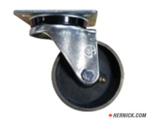 CANBUILT WKS-14 Swivel Steel Caster with Dust Shield (4″)