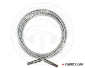 Heavy-duty steel equalizing cable with threaded adjustment ends for a Forward INT9 two-post automotive lift