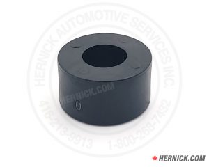 Black cylindrical bridge jack roller.
