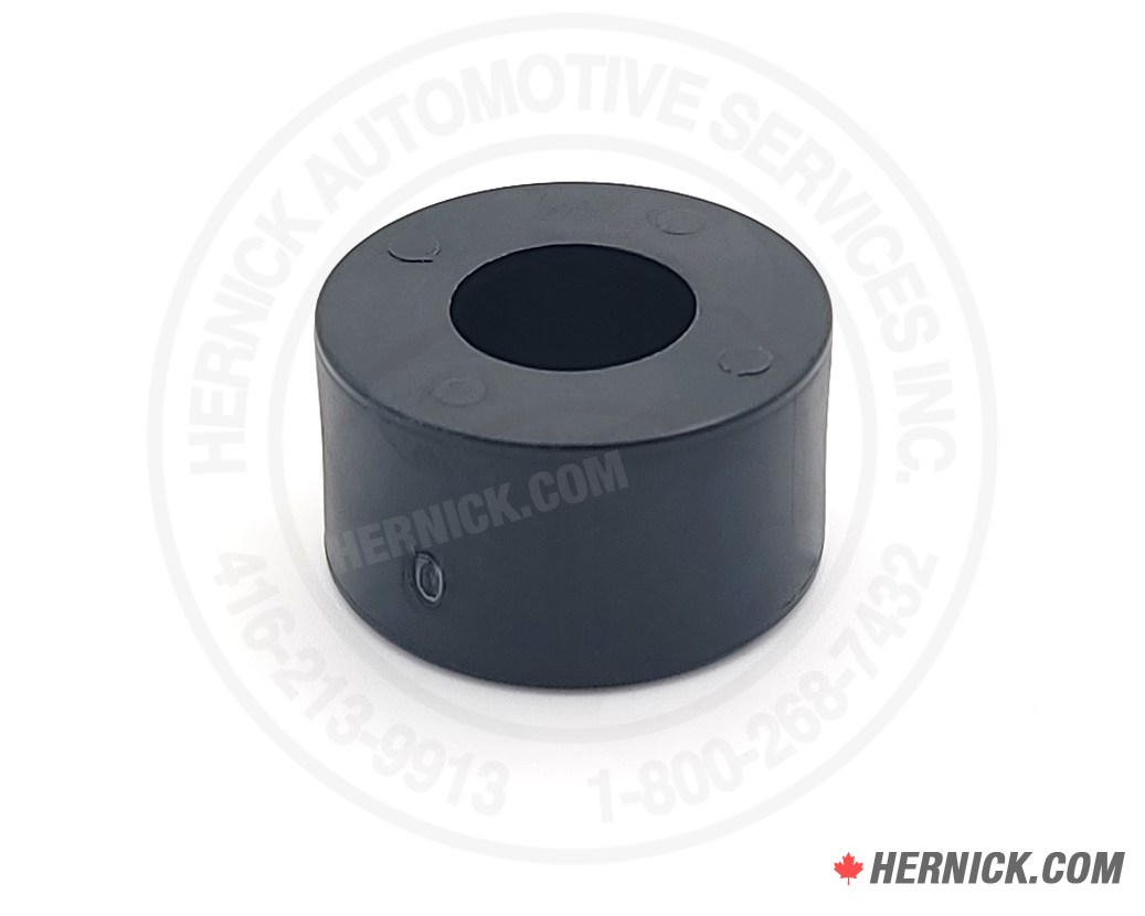 Black cylindrical bridge jack roller.