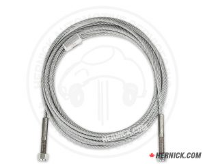Coiled heavy-duty steel Rotary N389 equalizing cable with threaded end fittings.
