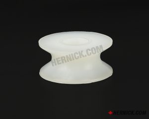 plastic cable sheave pulley for the lift cable system on compatible Atlas and Rotary PP8S four-post automotive lifts.