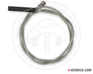 Coiled heavy-duty galvanized steel equalizer cable with swaged threaded fittings on both ends