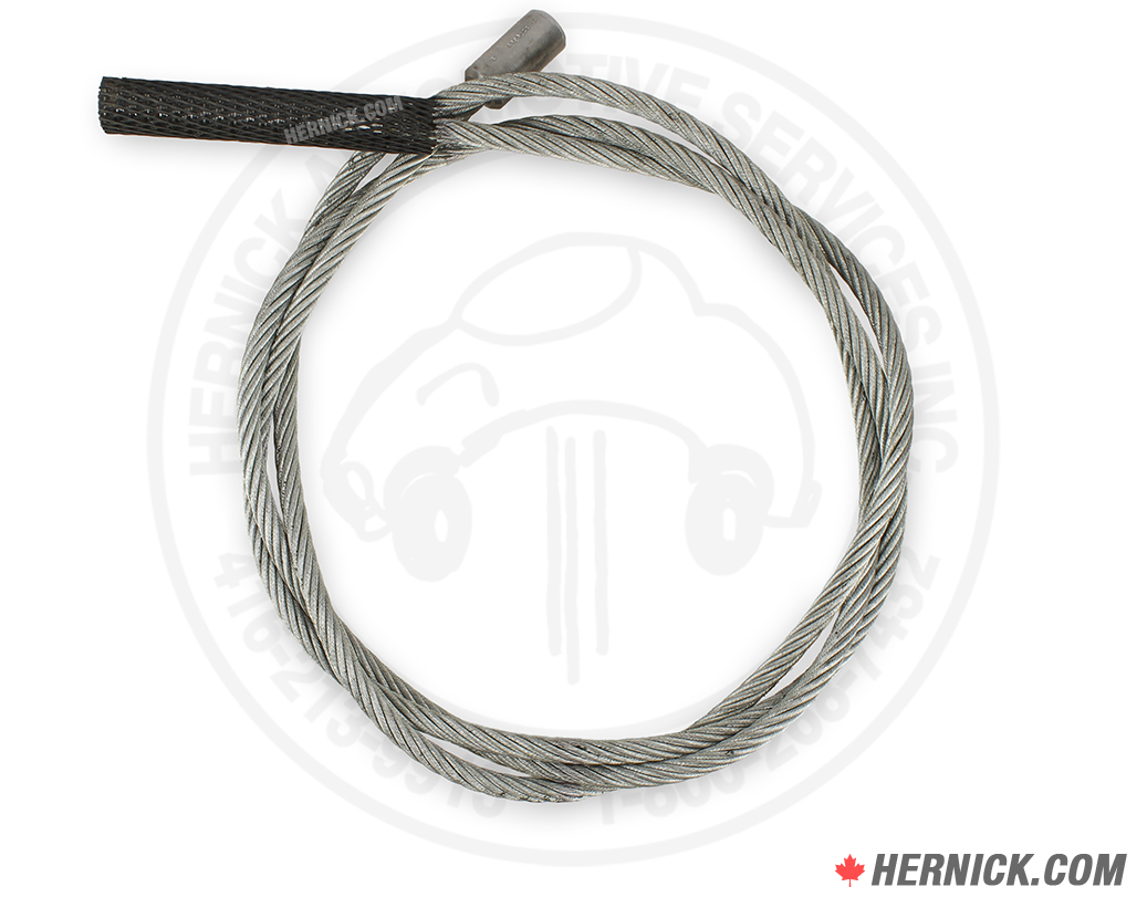 Coiled heavy-duty galvanized steel equalizer cable with swaged threaded fittings on both ends