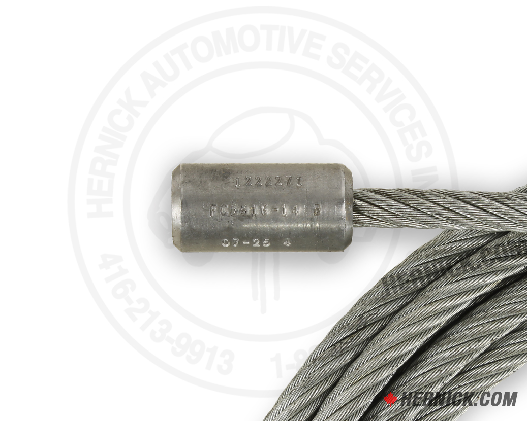 Close up of OEM branding on a Rotary FC5816-14 4-post cable.