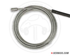 Coiled heavy-duty galvanized steel equalizer cable with swaged threaded fittings on both ends