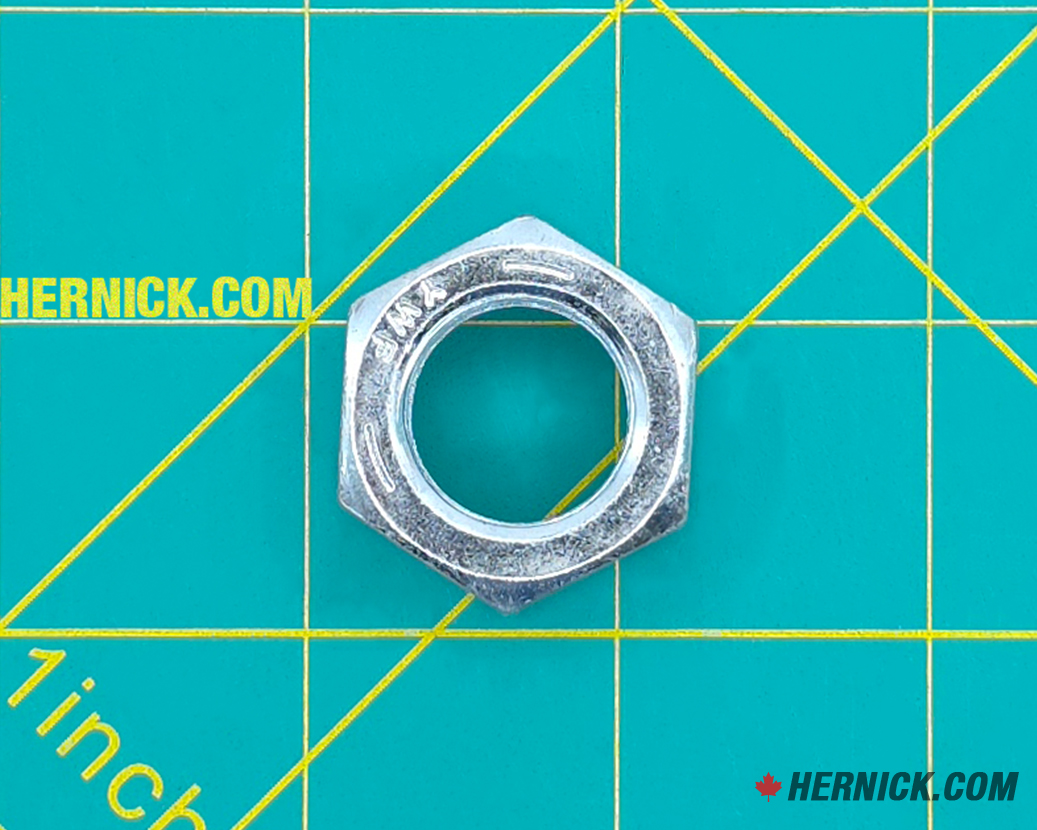 Rotary 913611 plated steel jam nut with 3/4-inch 16-TPI threads and a thin hex profile.