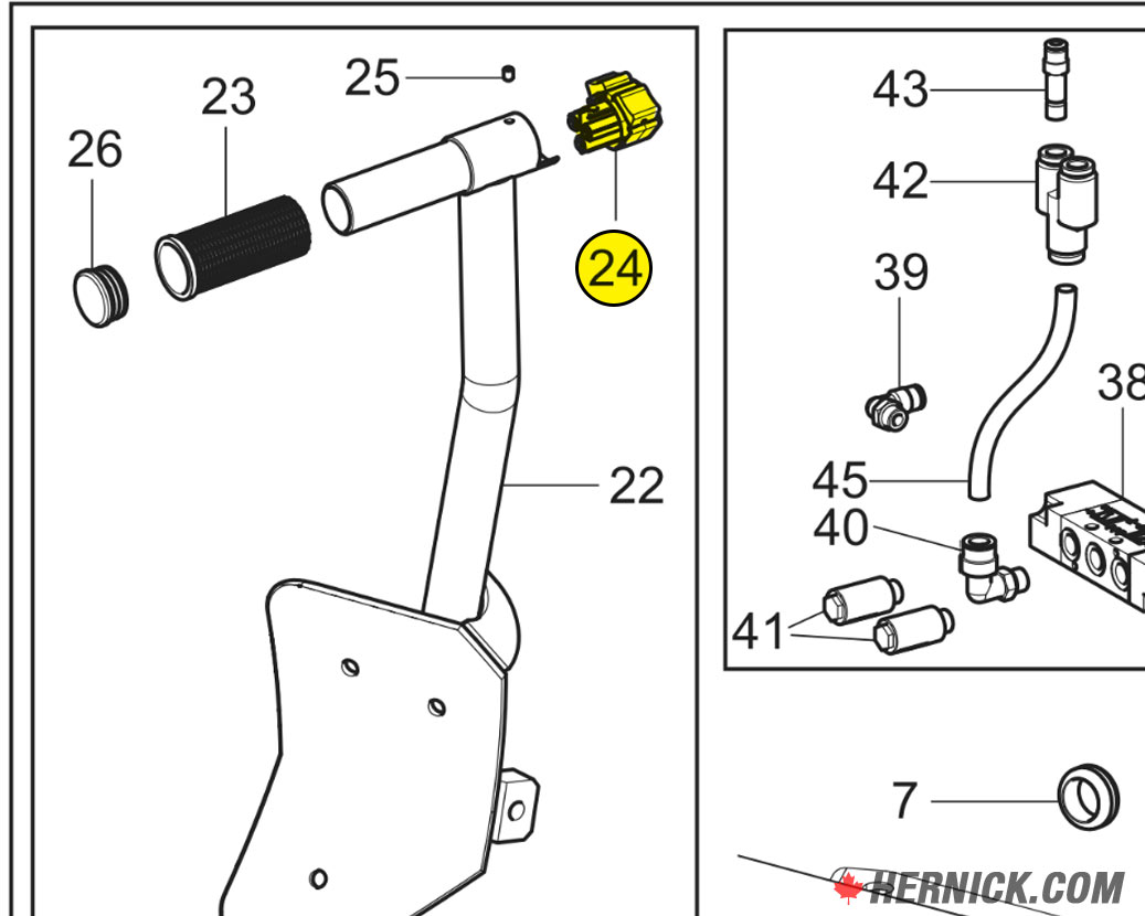Control Valve C for Rotary Lift Tire Changers (R140, R146, R247D) (VSB2358000)