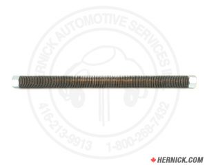 Horizontal straight flexible stainless steel braided hose with threaded metal fittings on both ends.