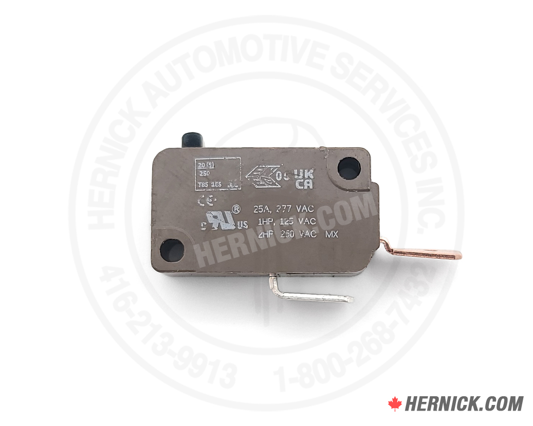 Compact CLDLH-012 230V electrical microswitch with connection terminals and mechanical actuator.