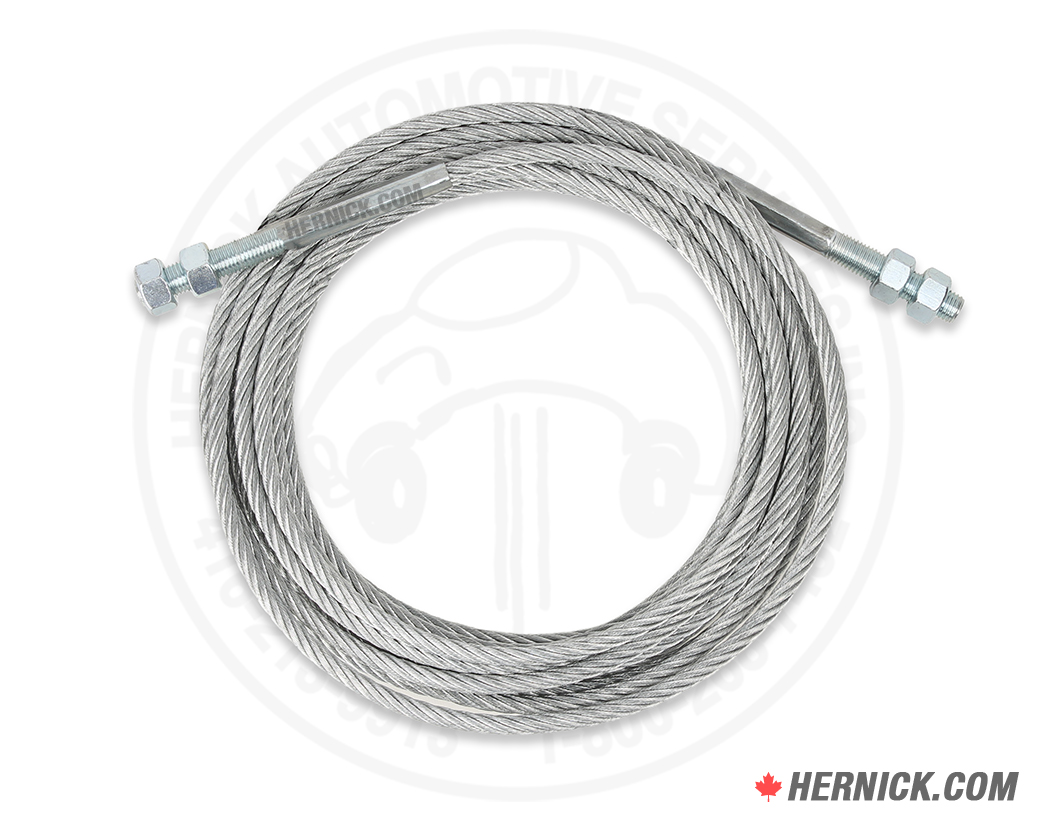 coiled steel equalizing cable measuring approximately 36 feet 7 inches long.