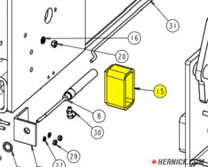 Weldment, Slider Block, 18K for Challenger Lift (2-1376)