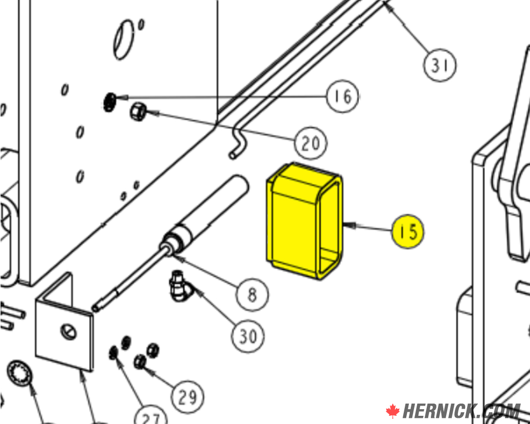 Weldment, Slider Block, 18K for Challenger Lift (2-1376)
