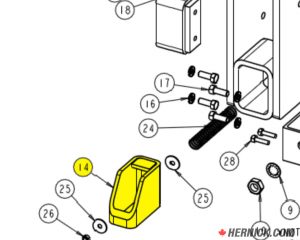 Weldment, Safety Shoe, 18K for Challenger Lift (2-1378)