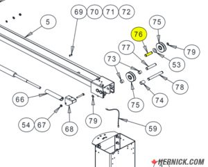 Short Sheave Pin (Asymmetric) for Challenger Lift (3W-03-12)