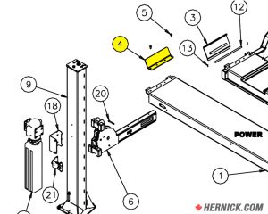Wheel Stop Plate, Fixed for Challenger Lift (40705)