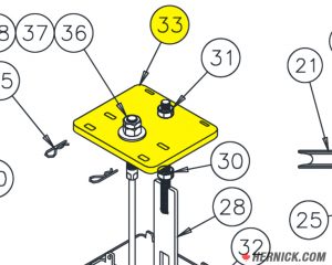 Top Plate, Front Column for Challenger Lift (40711)