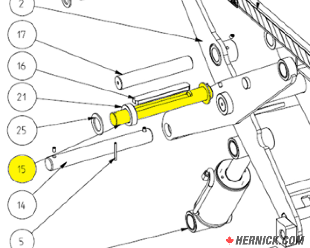 Sliding End Top Frame Pin for Challenger Lift (EAM0194V34A)