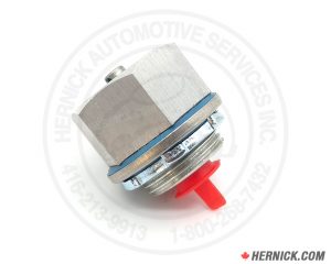 silver limit switch housing with red plastic coming from bottom
