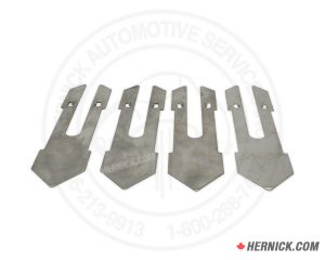 Set of four replacement clamp board covers designed for the clamping assembly on a Corghi A9824 tire changer.