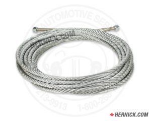 Coiled 3/8-inch galvanized steel equalizing cable with 1/2-13 threaded studs on both ends.