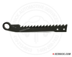 Heavy-duty welded steel lower safety lock assembly in a left-hand configuration