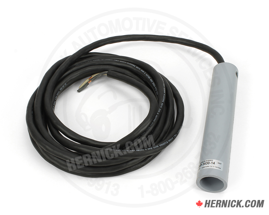 overhead shut-off mercury switch assembly for the safety system on an Atlas AP-PVL-213 two-post automotive lift.
