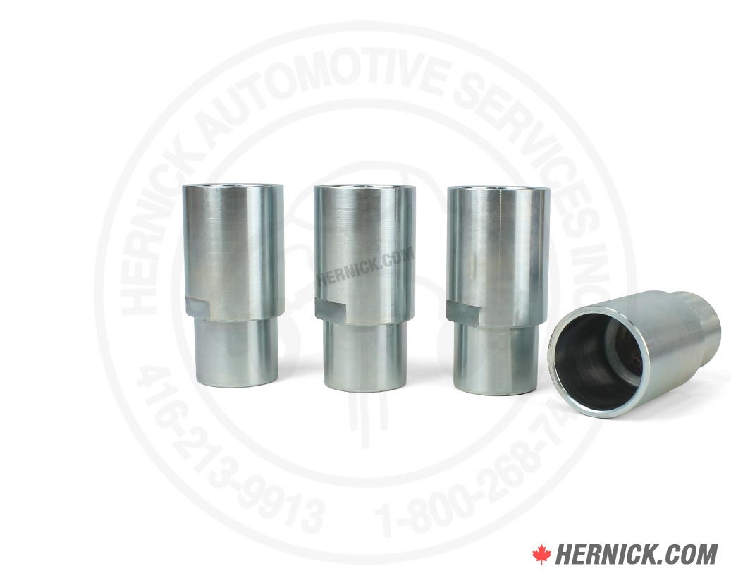 heavy-duty 3-inch stackable automotive lift adapter height extensions supplied as a four-pack.