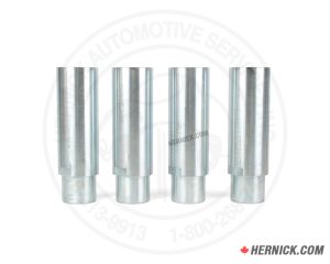 heavy-duty 6-inch stackable automotive lift adapter height extensions supplied as a four-pack.