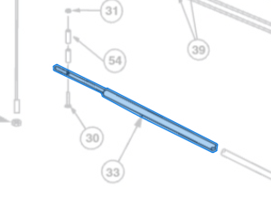 Overhead Switch Bar Assly for many Rotary Lift 2-Post Hoists (N467) highlighted in an interactive parts breakdown