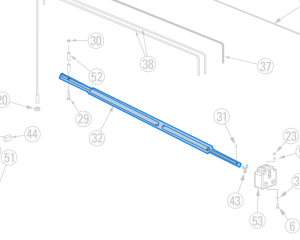 Overhead Switch Bar Assly for many Rotary Lift 2-Post Hoists (N467) highlighted in an interactive parts breakdown