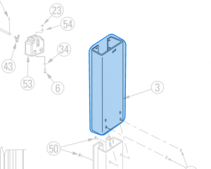 Column Extension Std Hgt EH0 (N4125RD) highlighted in an interactive parts breakdown