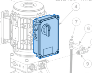 Capacitor Box Assy, Elprom PNX1000ROTV (FA7158-3) highlighted in an interactive parts breakdown