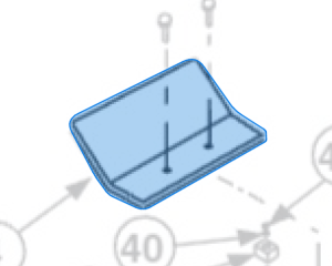 Wheel Stop Assembly 180 Series (FC5810-19BK) highlighted in an interactive parts breakdown