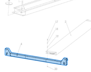 X-Beam (H4P-1000) highlighted in an interactive parts breakdown