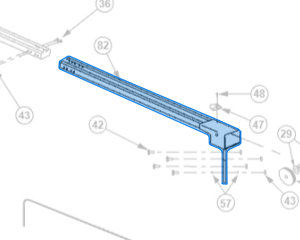 Column Extension EH2 (N421BL) highlighted in an interactive parts breakdown