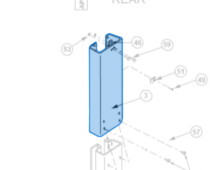 Column Extension, SPOA7EH0 / SPO9EH0 12ga (N45BL) highlighted in an interactive parts breakdown