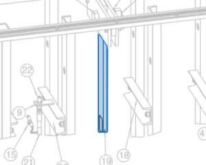 1/2" Latch Bar SL212 (T130341BK) highlighted in an interactive parts breakdown
