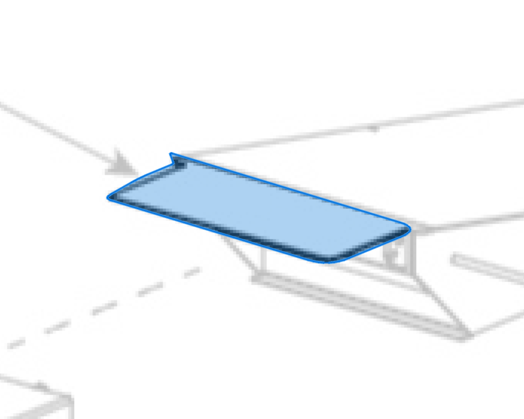 XA14 Ramp Stop (VS058220030) highlighted in an interactive parts breakdown
